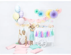 Gekleurde Feesthoedjes Pastel 16cm 6st -Feestspullen Winkel gekleurde feesthoedjes pastel 16cm 6st 8