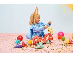 Gekleurde Feesthoedjes Stippen XL 16cm 6st -Feestspullen Winkel gekleurde feesthoedjes stippen xl 16cm 6st 4