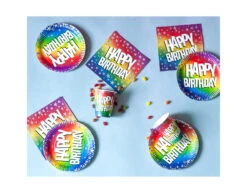 Gekleurde Happy Birthday Servetten 33cm 20st -Feestspullen Winkel gekleurde happy birthday servetten 33cm 20st 2