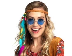 Gekleurde Hippie Bril 3st -Feestspullen Winkel gekleurde hippie bril 3st 4