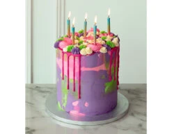 Gekleurde Kaarsen Pastel 8st -Feestspullen Winkel gekleurde kaarsen pastel 8st 2