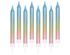 Gekleurde Kaarsen Pastel 8st