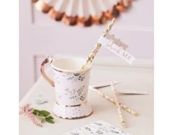 Gekleurde Rietjes Bloemen 19cm 16st -Feestspullen Winkel gekleurde rietjes bloemen 19cm 16st 2