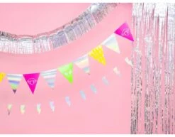 Gekleurde Slinger Holografisch 1,8cm -Feestspullen Winkel gekleurde slinger holografisch 18cm 2