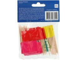 Gekleurde Vlaggenprikkers 50st -Feestspullen Winkel gekleurde vlaggenprikkers 50st 2