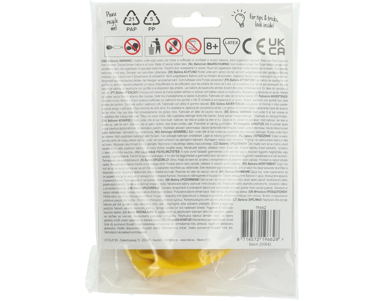 Gele Ballon Tuscan Yellow 80cm 3 Gele Ballon Tuscan Yellow 80cm - Afbeelding 3