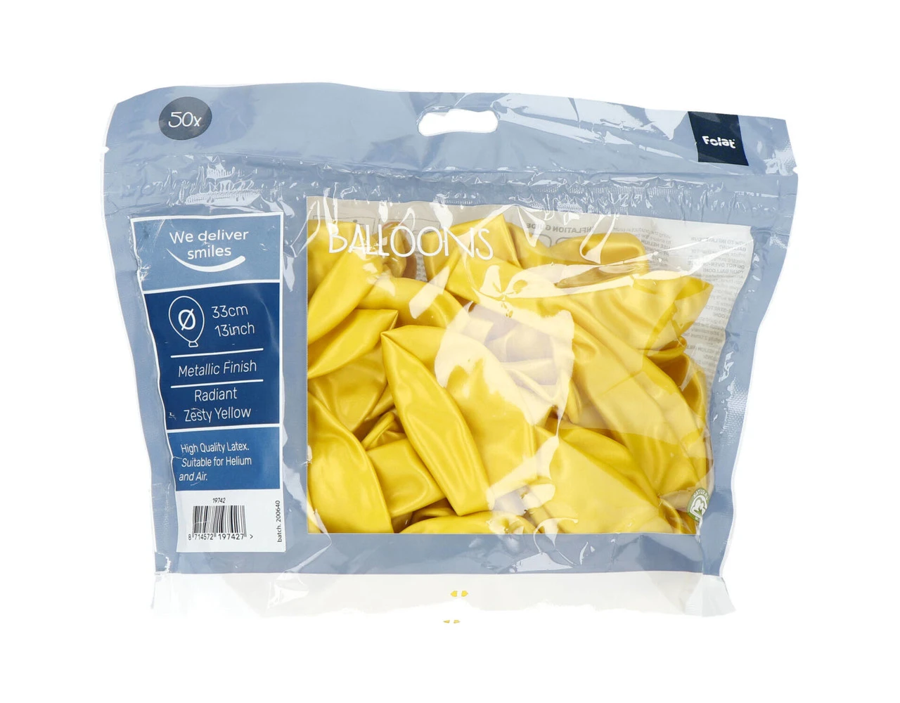 Gele Ballonnen Metallic Zesty Yellow 33cm 50st 2 Gele Ballonnen Metallic Zesty Yellow 33cm 50st - Afbeelding 2