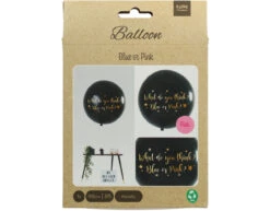 Gender Reveal Ballon Meisje Metallic 90cm -Feestspullen Winkel gender reveal ballon meisje metallic 90cm 2