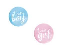 Gender Reveal Buttons Team Boy En Team Girl 3cm 10st