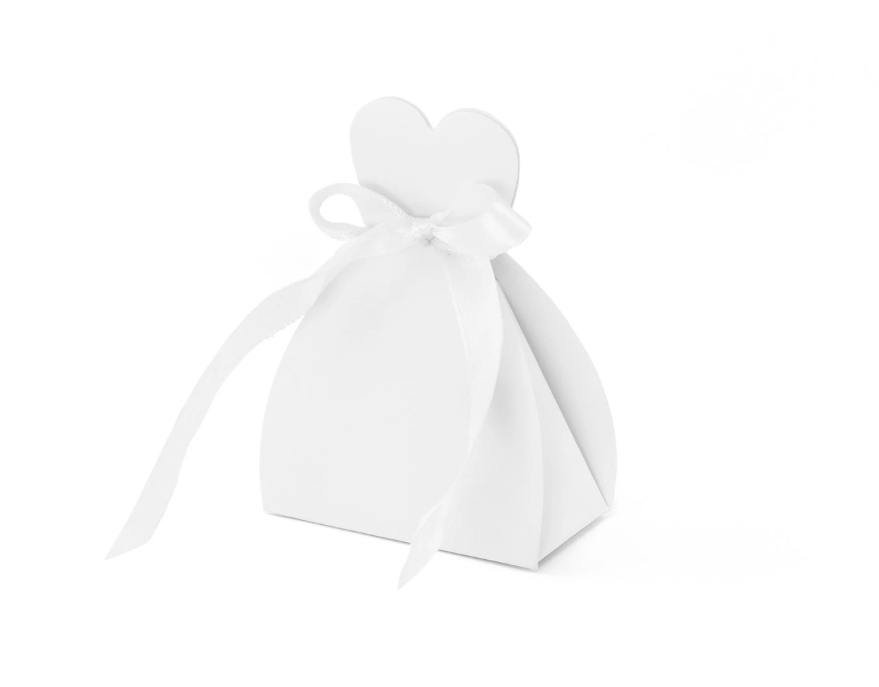 Geschenkdoosjes Hart Wit Met Strik 6,5cm 10st 1 Geschenkdoosjes Hart Wit Met Strik 6,5cm 10st