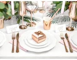 Geschenkdoosjes Rose Goud 6cm 10st -Feestspullen Winkel geschenkdoosjes rose goud 6cm 10st 2