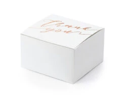 Geschenkdoosjes Thank You Rose Goud 6cm 10st