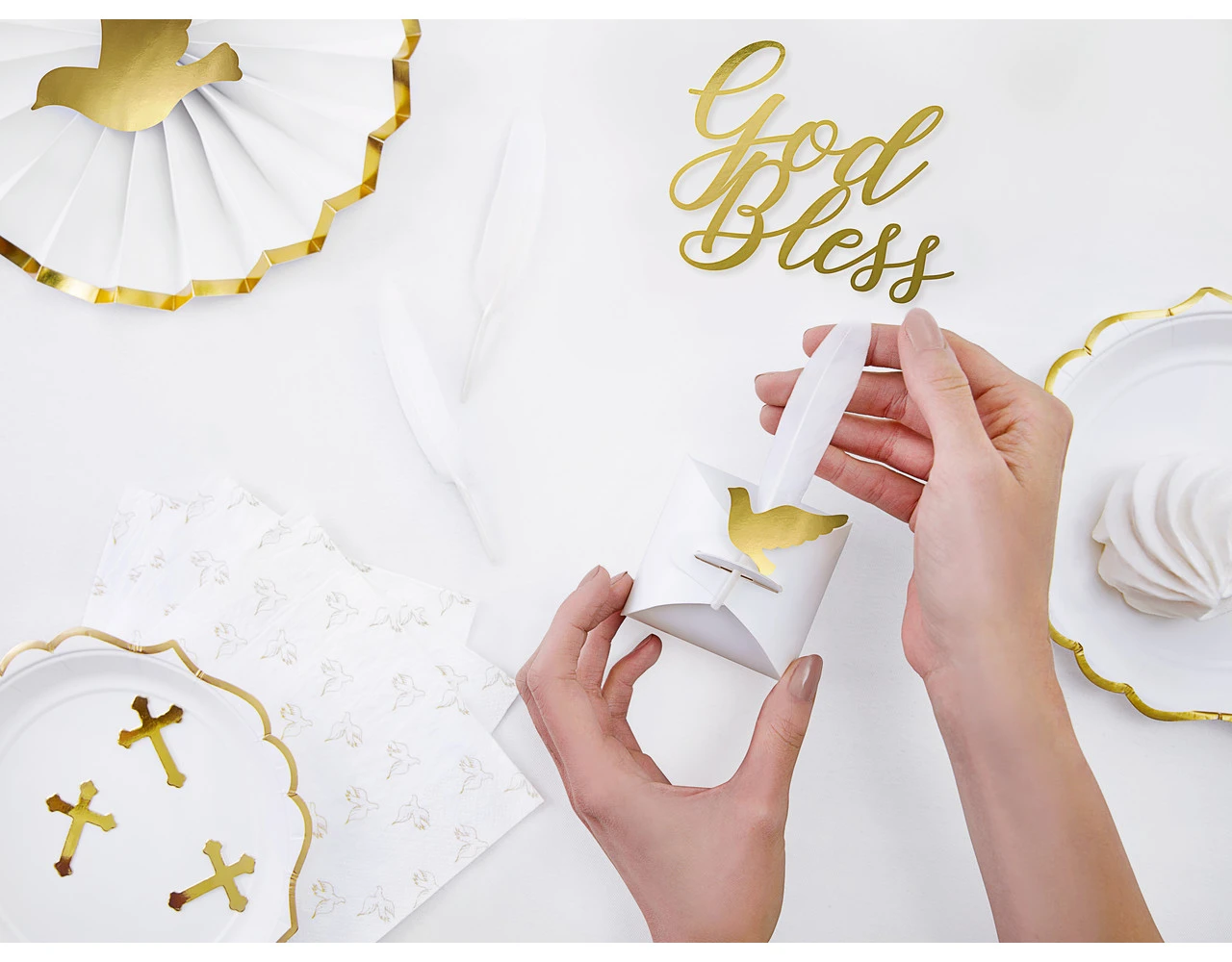 Geschenkdoosjes Vleugels Wit 14,5cm 10st 3 Geschenkdoosjes Vleugels Wit 14,5cm 10st - Afbeelding 3