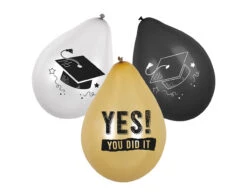 Geslaagd Ballonnen Dubbelzijdig 25cm 6st