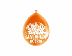 Geslaagd Ballonnen Hoera 30cm 8st -Feestspullen Winkel geslaagd ballonnen hoera 30cm 8st 1