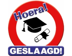 Geslaagd Deurbord Vekeersbord 50cm