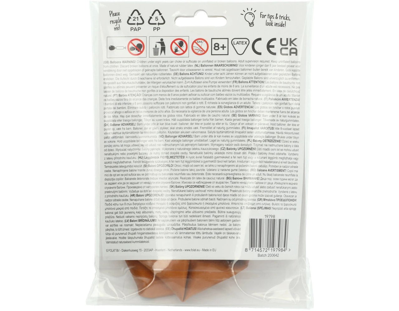 Gouden Ballon Metallic Stardust Gold 80cm 3 Gouden Ballon Metallic Stardust Gold 80cm - Afbeelding 3