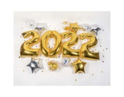 Gouden Ballonnen Confetti 30cm 5st -Feestspullen Winkel gouden ballonnen confetti 30cm 5st 2