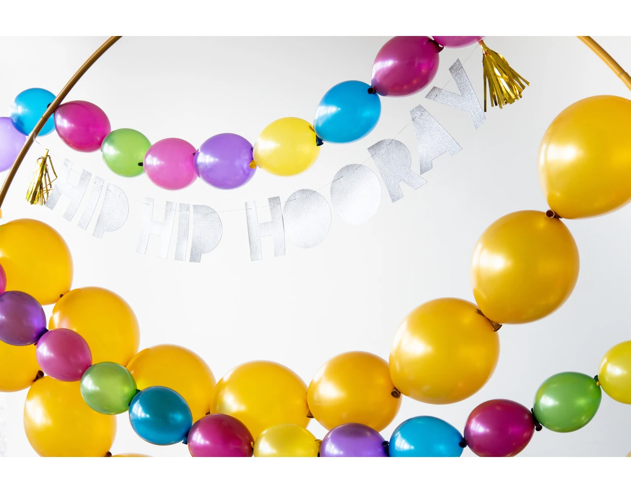 Gouden Ballonslinger Stardust Gold 3m 8st 2 Gouden Ballonslinger Stardust Gold 3m 8st - Afbeelding 2