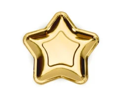 Gouden Borden Ster 18cm 6st