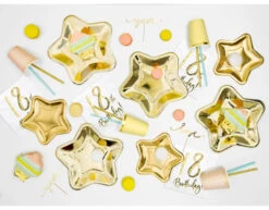 Gouden Borden Ster 23cm 6st -Feestspullen Winkel gouden borden ster 23cm 6st 2