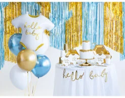 Gouden Deurgordijn Metallic 2,5m -Feestspullen Winkel gouden deurgordijn metallic 25m 5