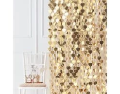 Gouden Hangdecoratie Hartjes 1m -Feestspullen Winkel gouden hangdecoratie hartjes 1m 2