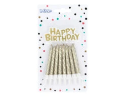 Gouden Happy Birthday Kaarsen 16st