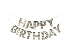 Gouden Happy Birthday Slinger 1,5m