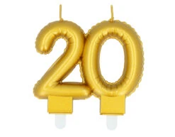 Gouden Kaars 20 Jaar 8cm