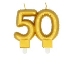 Gouden Kaars 50 Jaar 8cm