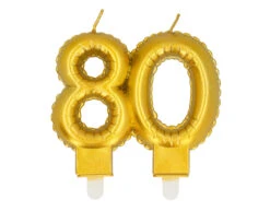 Gouden Kaars 80 Jaar 8cm