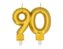 Gouden Kaars 90 Jaar 8cm