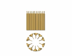 Gouden Kaarsjes Houder 6cm 12st