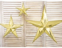 Gouden Lampion Ster 45cm -Feestspullen Winkel gouden lampion ster 45cm 3