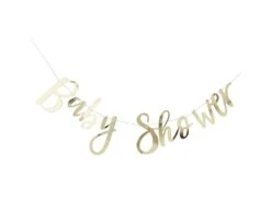 Gouden Letterslinger Baby Shower 1,5m