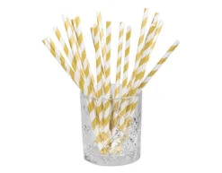 Gouden Rietjes Papier 24cm 20st