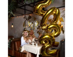 Gouden Slinger Glitter Papier 6m -Feestspullen Winkel gouden slinger glitter papier 6m 5