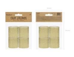 Gouden Slingers Crepe Rol 5cm 10m 4st -Feestspullen Winkel gouden slingers crepe rol 5cm 10m 4st 2