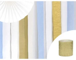 Gouden Slingers Crepe Rol 5cm 10m 4st -Feestspullen Winkel gouden slingers crepe rol 5cm 10m 4st 3