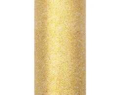 Gouden Tule Rol Glitter 15cm 9m