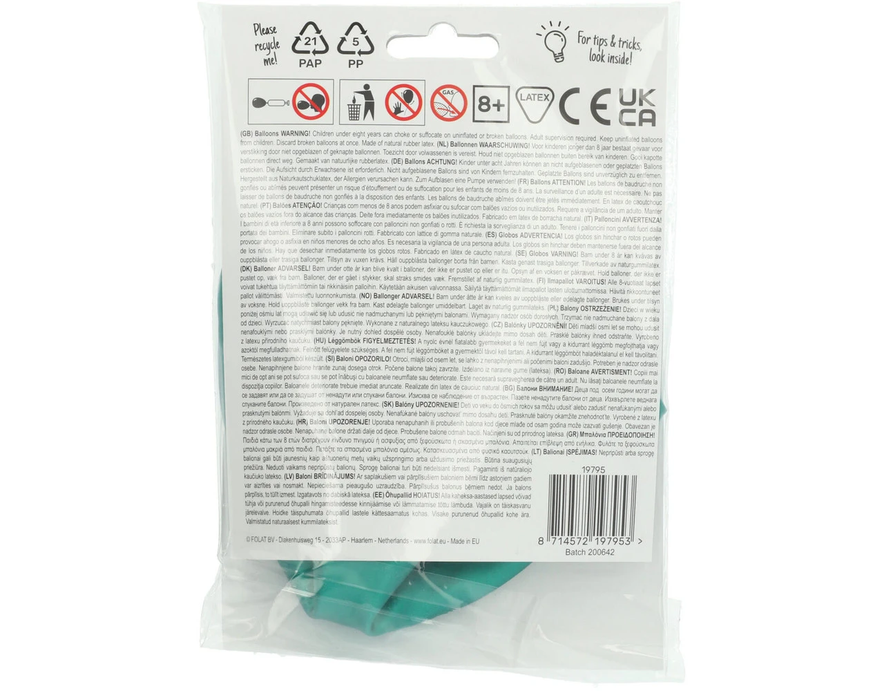 Groene Ballon Metallic Regal Green 80cm 3 Groene Ballon Metallic Regal Green 80cm - Afbeelding 3