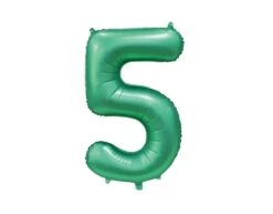 Groene Cijfer Ballon 5 Jaar Glans 86cm
