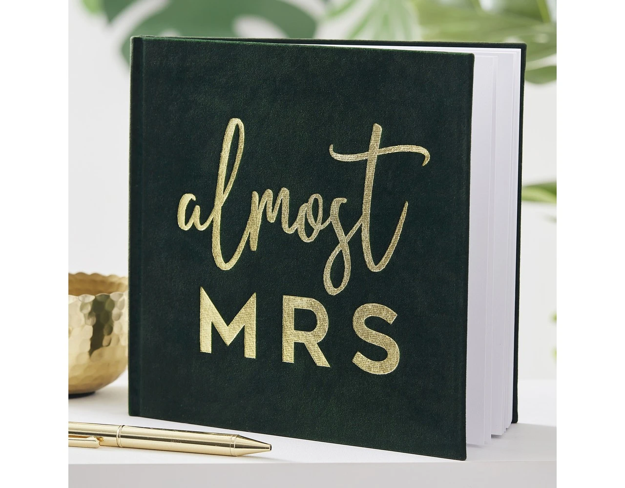 Groene Gastenboek Velvet 21cm 2 Groene Gastenboek Velvet 21cm - Afbeelding 2