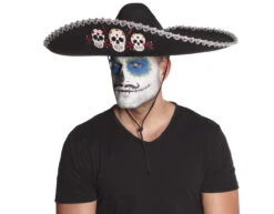 Halloween Sombrero Doodshoofden 56cm