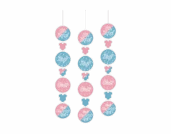 Hangdecoratie Gender Reveal 14cm 3st
