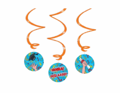 Hangdecoratie Geslaagd 14cm 3st