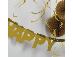 Hangdecoratie Goud 66cm 8st -Feestspullen Winkel hangdecoratie goud 66cm 8st 2