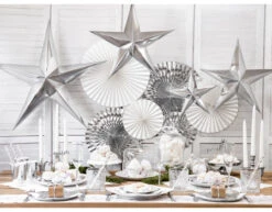 Hangdecoratie Ster Zilver 45cm -Feestspullen Winkel hangdecoratie ster zilver 45cm 4