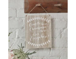 Hangdecoratie Tekstbord Hout 20cm -Feestspullen Winkel hangdecoratie tekstbord hout 20cm 2